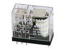 Vertikalt relæ - 12VDC / 5A, 2 x skifte (DPDT)