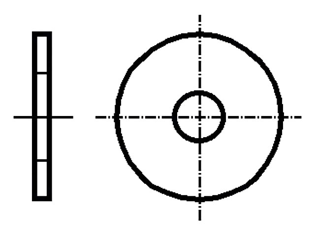 Spændeskive - Forzinket stål, M2.5, Ø8mm (50 stk.)