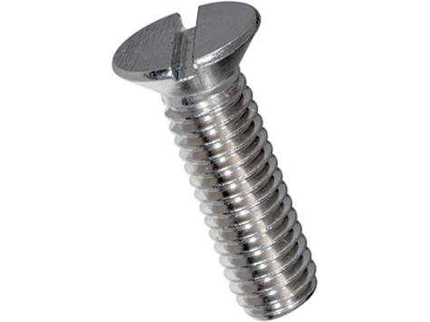 Maskinskrue, undersænket - M4x12mm, ligekærv (25 stk.)