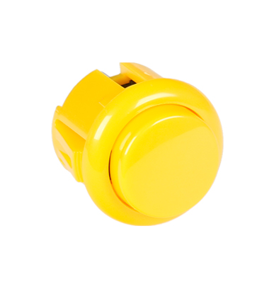 Arkade mikro trykkontakt med mikroswitch - Off-(On), Gul