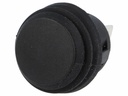 Rund Trykkontakt - 2P OFF-(ON) 6A/250V, Sort, IP65 (Ø20,2mm)