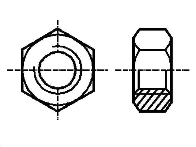 Møtrik, sekskantet - M2 (25 stk.)