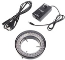 Mikroskop/kamera LED ringlampe - Ø60mm, inkl. styring