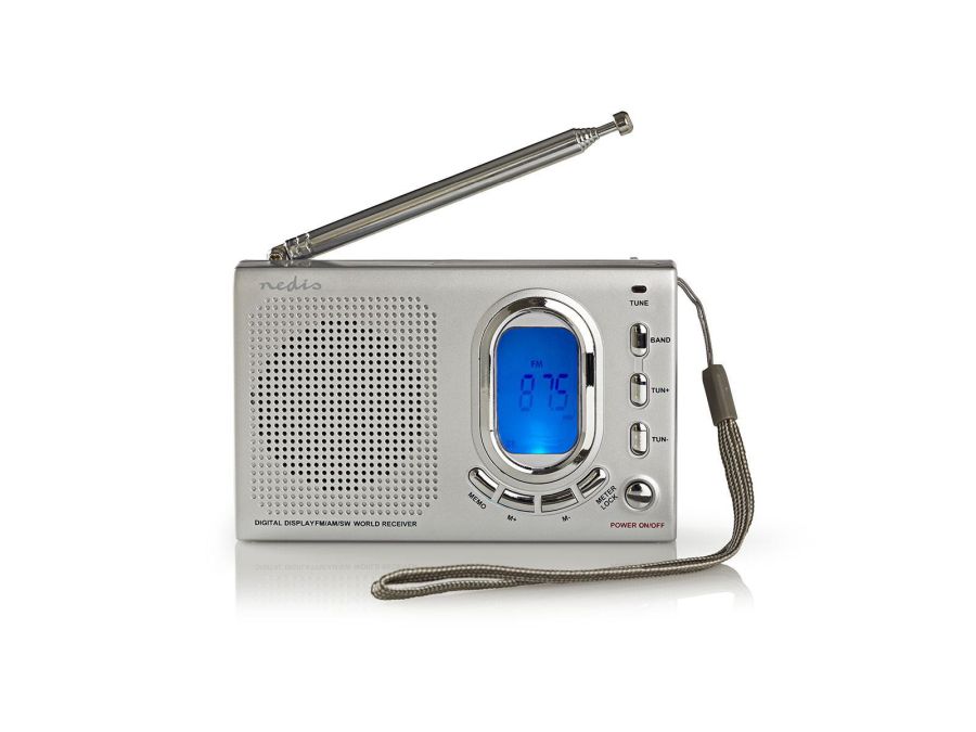 Bærbar AM/FM radio - Med vækkeur