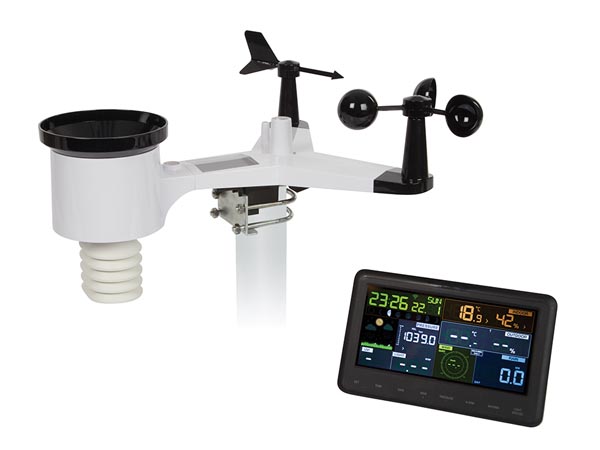 WIFI vejrstation med sort farvedisplay, WIFI og App