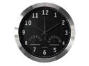 Analog vægur m. DCF - thermo- og hygrometer, Ø35,5cm