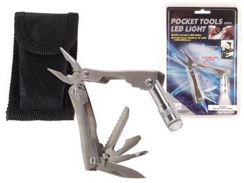 Lommelygte + foldeværktøj (inkl. bæltetaske)
