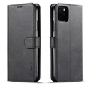 Læder flipcover m. kortholder - Til iPhone X / XS, Sort