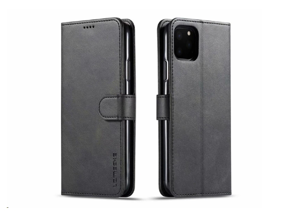 Læder flipcover m. kortholder - Til iPhone 13 Pro, Sort