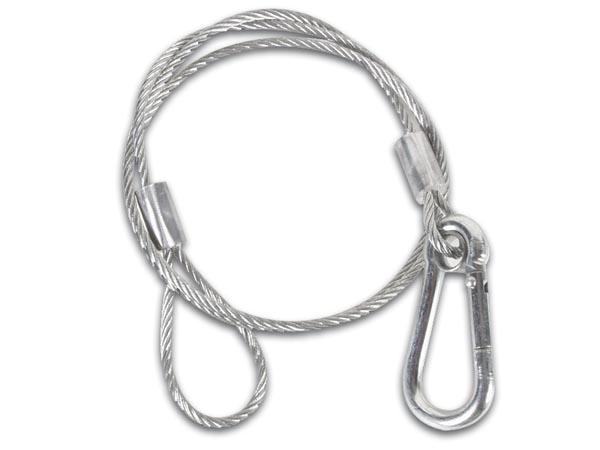 PVC belagt sikkerhedswire (Ø3,2mm x 86cm, 50kg)