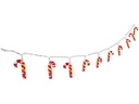 LED lyskæde - 10 x "Slikstokke" (1,2m)