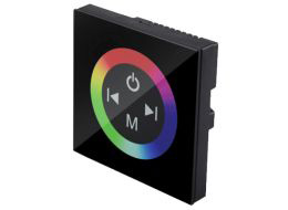 Multifunk. touch RGB LED styring - 3 kanaler, Sort (3 x 4A)