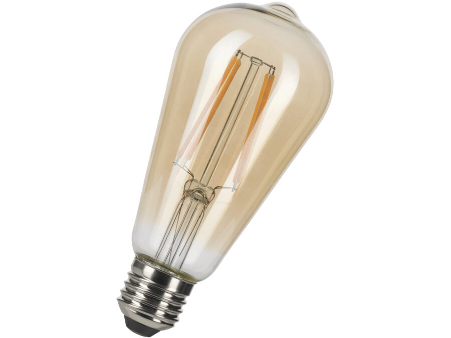 ST64 Filament LED Gold pære - 240V 8W dæmpbar, E27 (2200K)