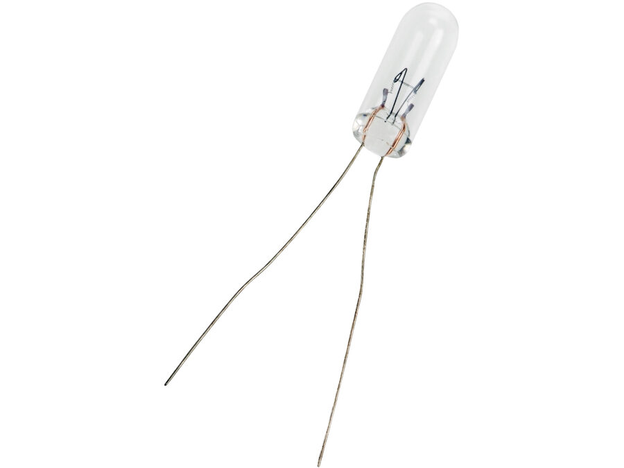 T1 1/2 trådlampe - 12V / 80mA / 0,96W (Ø4,9x13mm)