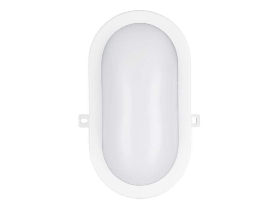 Udendørs LED skotlampe - Oval 12W Varm Hvid (IP54)