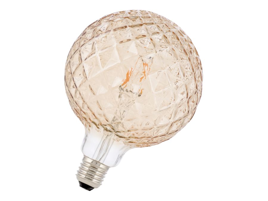 G125 LED filament pære "Pine" - 240V, 3W, E27, Gold/Klar