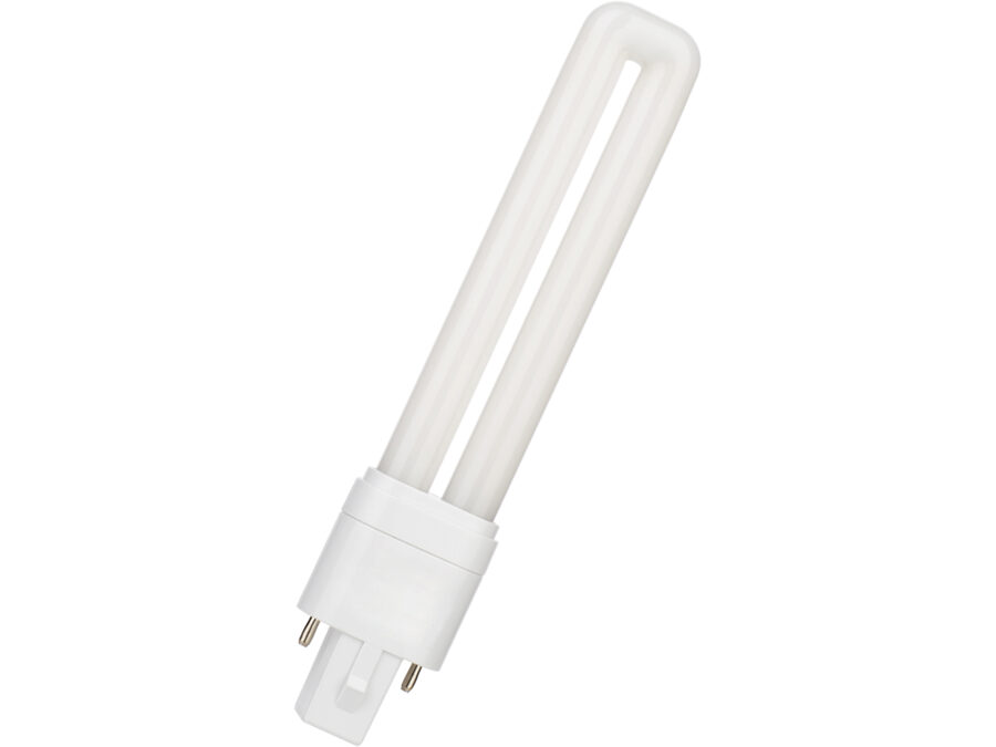 LED PL kompaktrør - 4.5W (9W), G23, EM+AC (830)