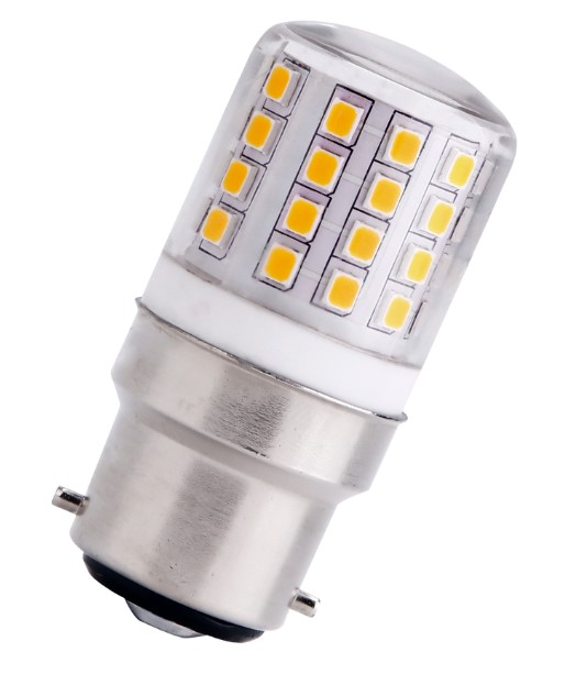 T27 LED pære - 10-30V / 4W, B22d sokkel (3000K)