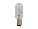 Lanterne pære - 220V / 25W, Ba15d sokkel, Klar (Ø26x70mm)