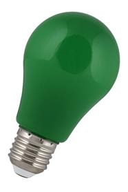 A60 LED partypære - 230Vac / 2W, E27 sokkel, Grøn