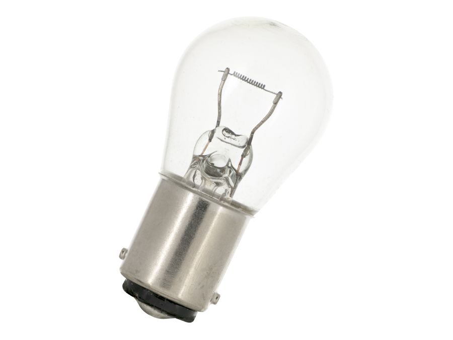 Dværglampe - 12V / 15W Globe, Ba15d sokkel (Ø25x47mm)