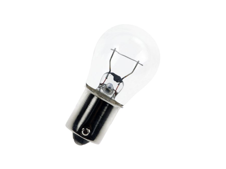 Dværglampe - 12V / 25W Globe, Ba15s sokkel (Ø25x47mm)