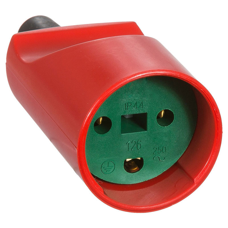 Slagfast forlængerled med jord - rød/grøn