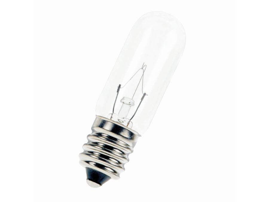 Rørlampe - 12V / 1,25A / 15W, E14 sokkel (Ø16x54mm)