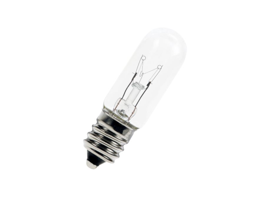 Rørlampe - 48V / 313mA / 15W, E14 sokkel (Ø16x54mm)