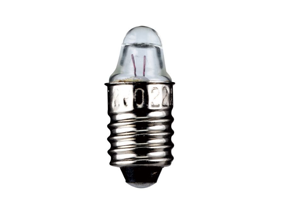 Dværglampe - 2,2V / 250mA / 0,50W Linse, E10 sokkel