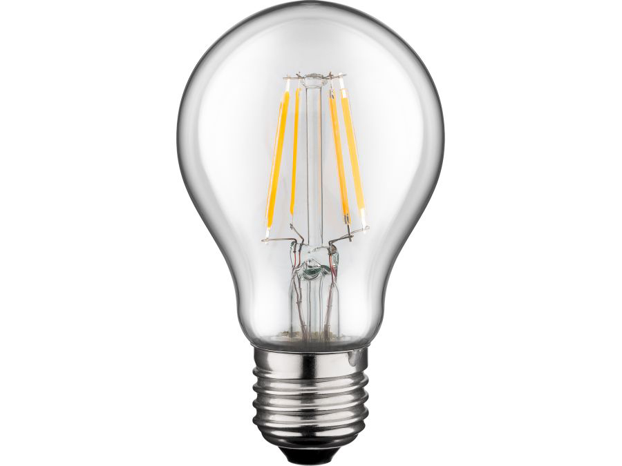 Filament LED std.pære - 230V / 6,5W, E27, Dæmpbar (2700K)