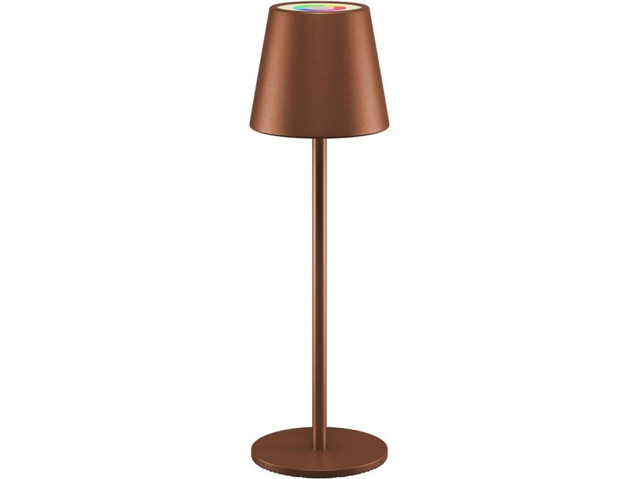 Trådløs LED-bordlampe RGB, bronze (IP44)