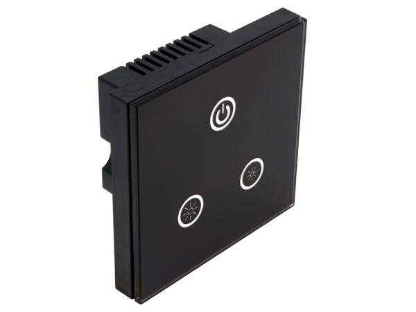 Multifunk. touch LED lysdæmper - 1 kanal, Sort (3 x 4A)