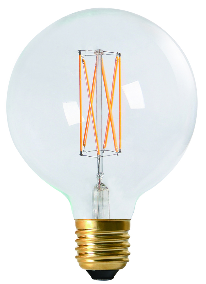 G125 filament MEGA EDISON 6-LED - 240V / 4W E27 (2200K)
