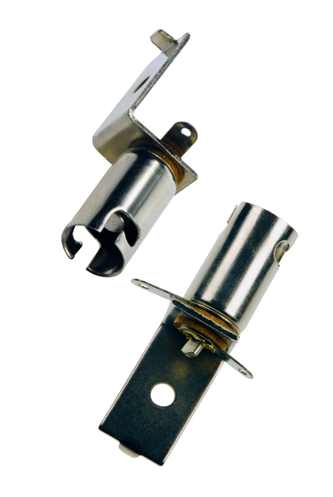 Fatning til BA9s pære, m. loddeflige