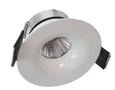 LED downlight, hvid - 10-30VDC 3,5W Varm hvid (Ø54mm) IP44