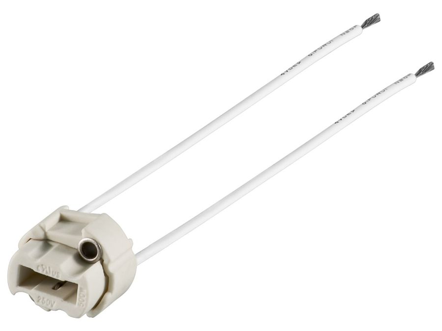 Fatning til G9 pære - Rund m. 15cm ledning (500W)