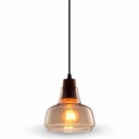 Klar glas pendel lampe E27