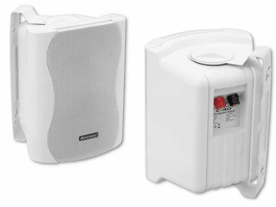 Minibox højttalersæt - 2 vejs 4" 35Wrms, 8ohm, Hvid (2 stk.)