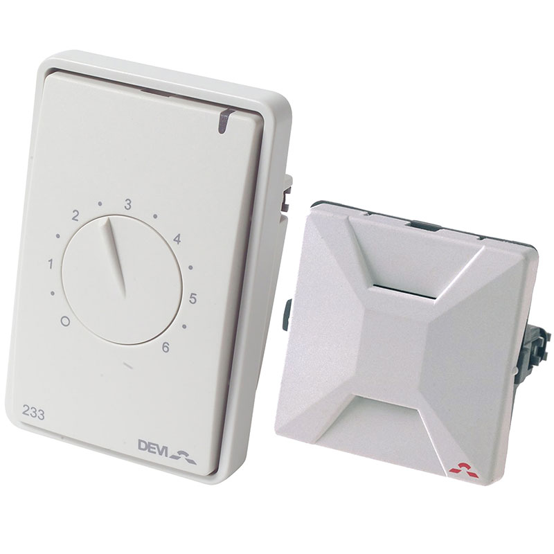 Devregi 233 rumtermostat hvid