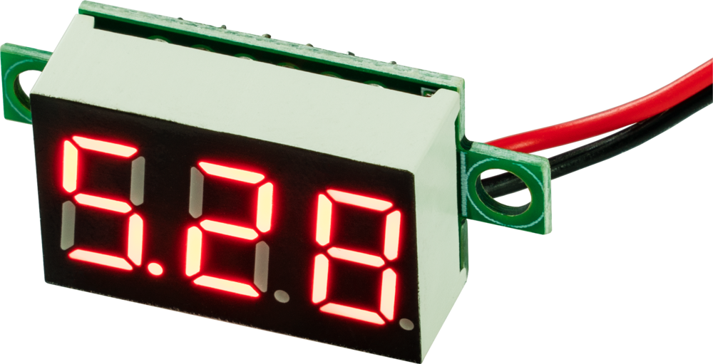 Digital spændings-panelmeter - 0-30V (3 cifre)