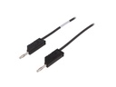 Prof. Silikone testledning, stabelbar, 16A, Sort (1m)