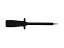 Testprobe m. fjederspids - Sort (4mm sikkerhedsbananfatn.)