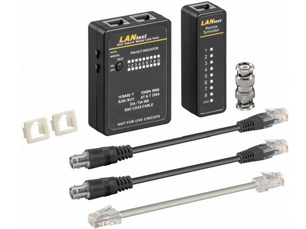 LAN netværkstester (RJ45, RJ12, RJ11, RJ10 og BNC)
