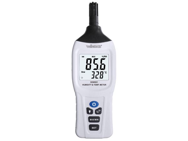 DEM501 Digital termometer & fugtighedsmåler