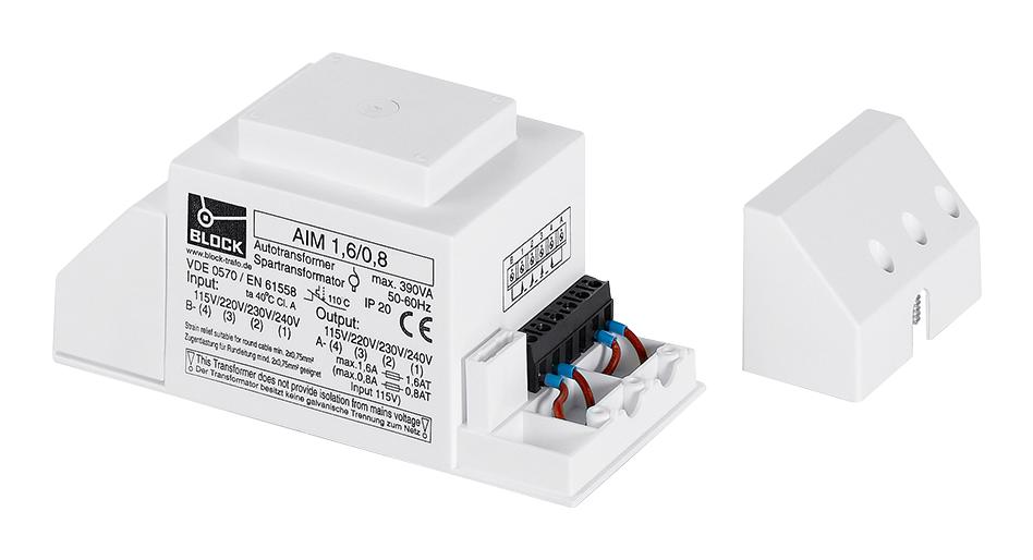 Step up konverter f. panelmont. - 115V til 230V, 390VA
