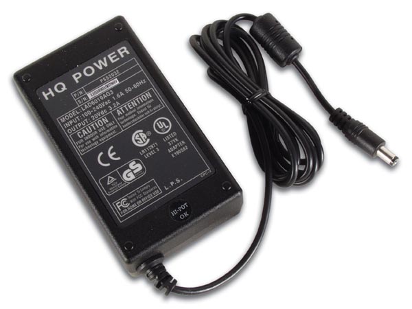 Netadapter - Switchmode, stabiliseret, 20Vdc / 3,2A