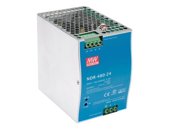 DIN-skinne strømforsyning - 24VDC / 480W (20A)