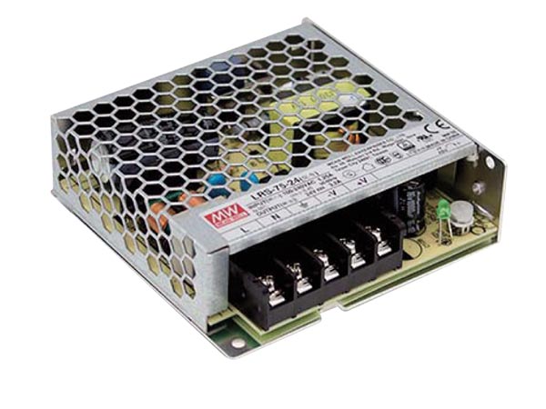 Strømforsyning til indbygning - 12VDC / 6A / 72W