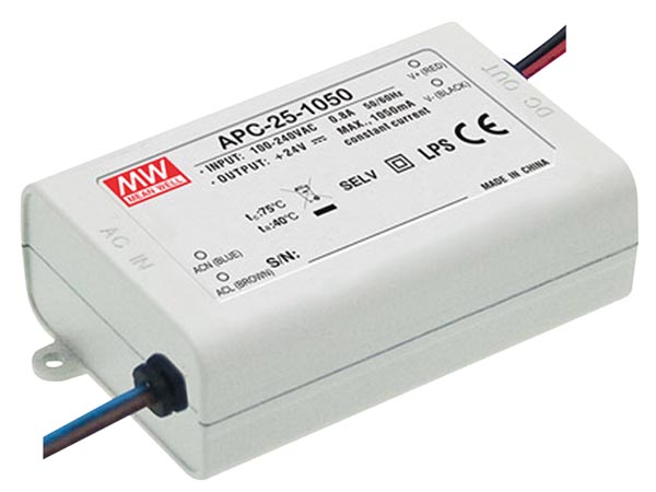 Konstantstrøm LED driver - 350mA, 25-70V, 24,5W (IP42)